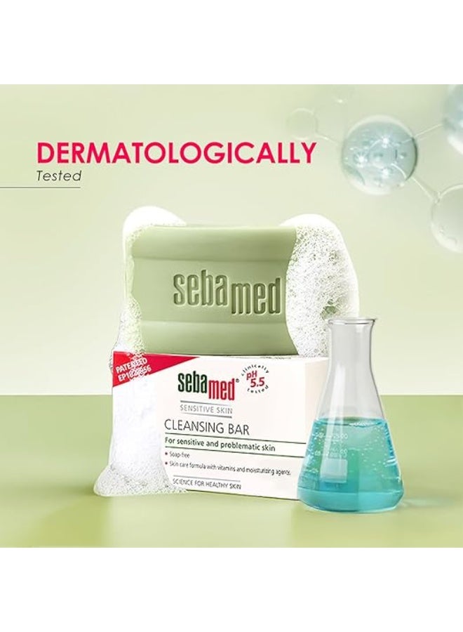Sebamed Cleansing Bar for sensitive skin 100 gm |pH 5.5| soap free moisturizing bathing bar | vitamins & amino acids l phthalates SLS & parabens free l Clinically proven l Dry skin - Image 3